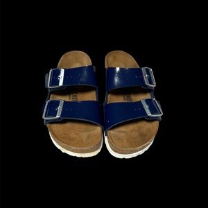 Women Birkenstock; Navy Blue; Size 38